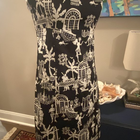 Lilly Pulitzer Black and White Strapless Dress - Picture 3 of 8